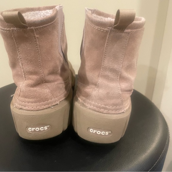 Crocs Ambler Outdoor Suede Rubber Boots - Men\'s Size 8 - Khaki, Faux Fur Lining main image 8